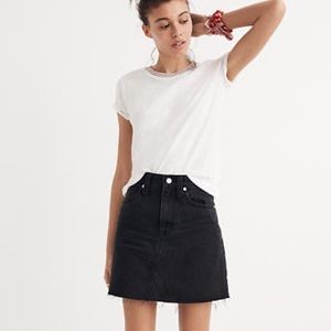 Madewell A-Line denim skirt - black, size 23